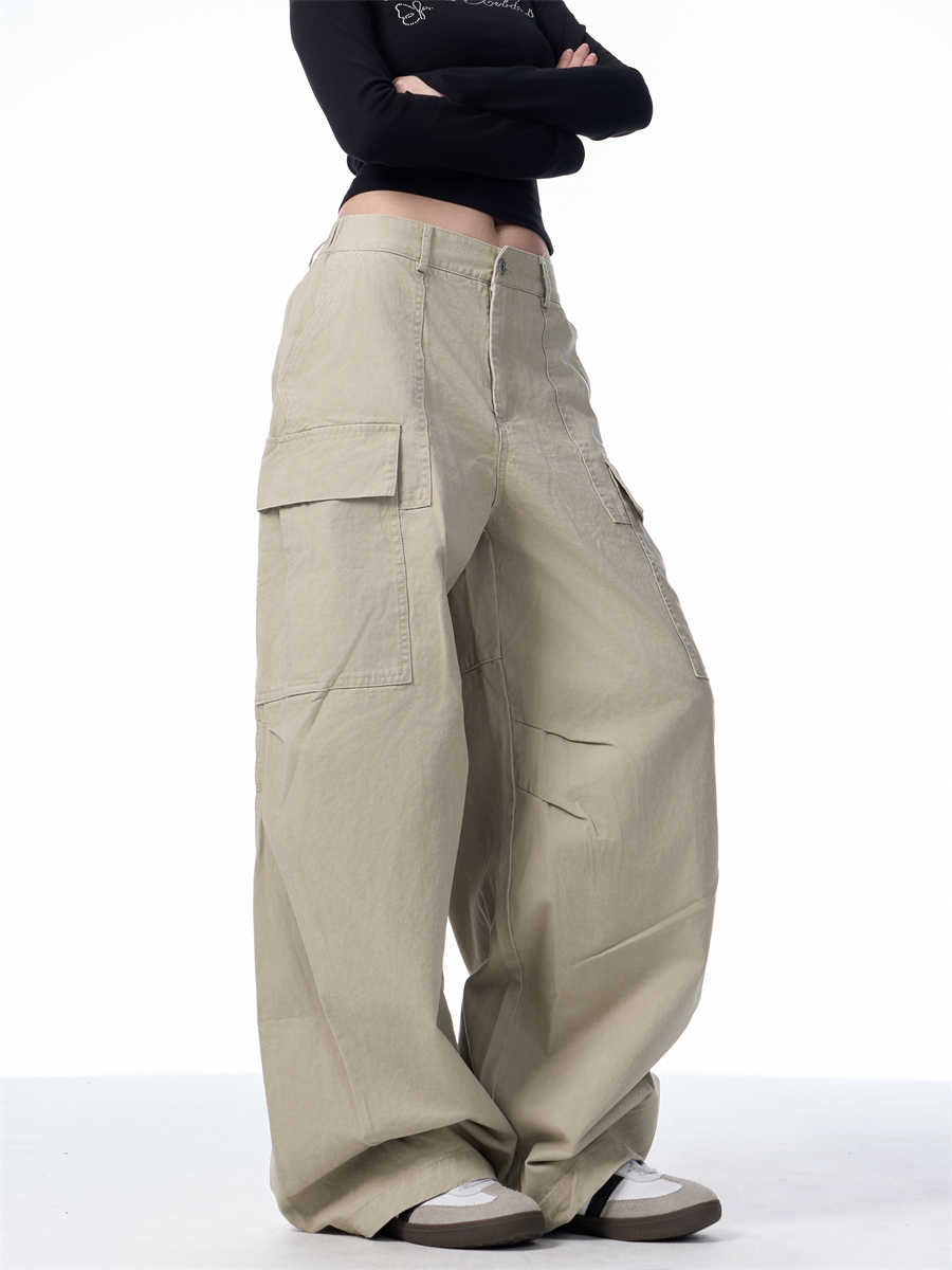 Multi-pocket Machete Overalls Women's Loose Wide-leg Pants