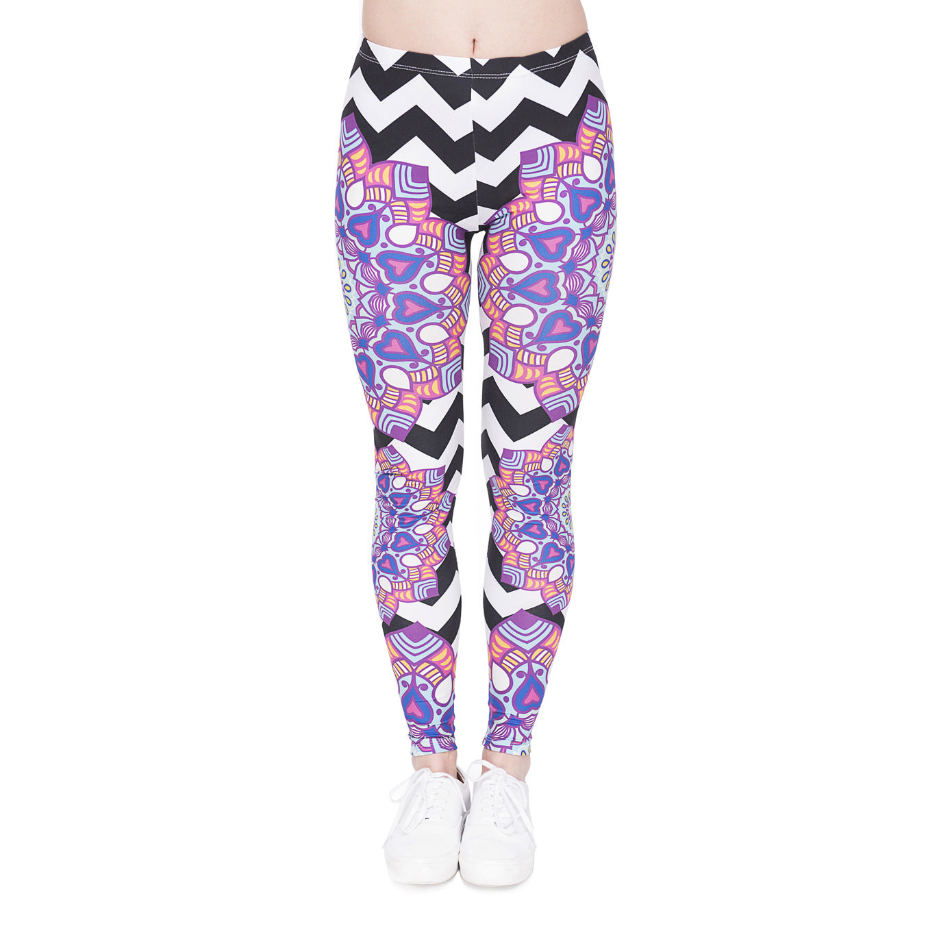 Digital printed cropped trousers