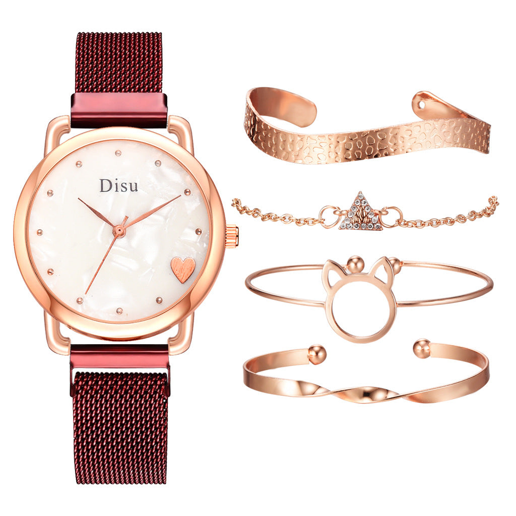 Quartz watch fashion five-piece set