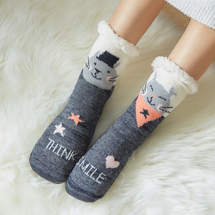 Warm and thick Plush sleeping socks