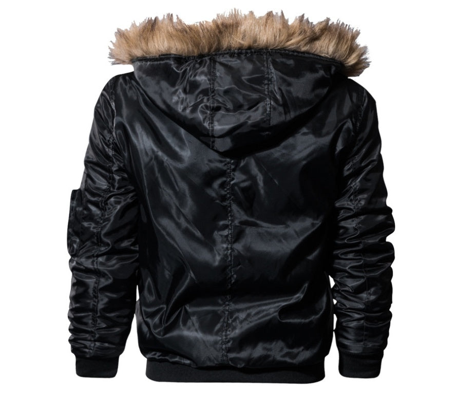 Plus Velvet Thick Winter Coat Coat Military Wear Tide Coat 3D