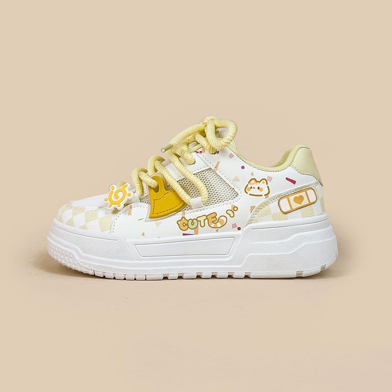 Breathable Mesh Casual Shoes Cute Korean Style Dopamine Shoes