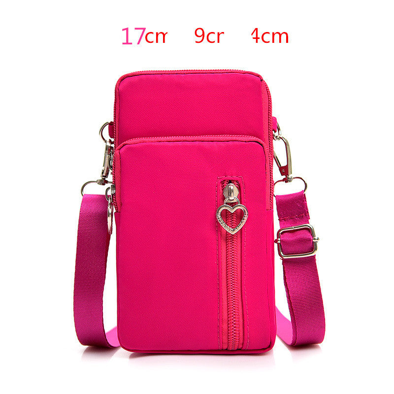 Crossbody Hanging Neck Mobile Phone Cloth Bag Portable Mini Bag