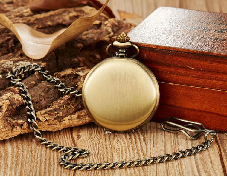 Vintage bronze large pocket watch