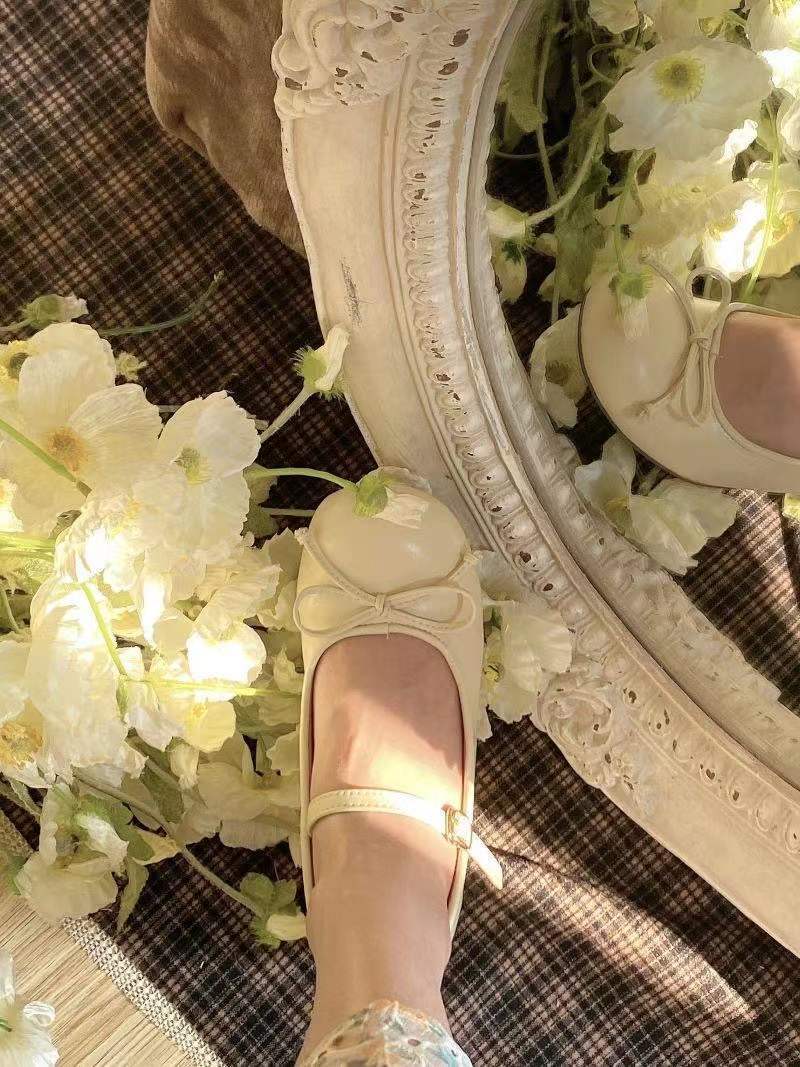 Small Leather Shoes Round Head Lovely Thick With College Wind