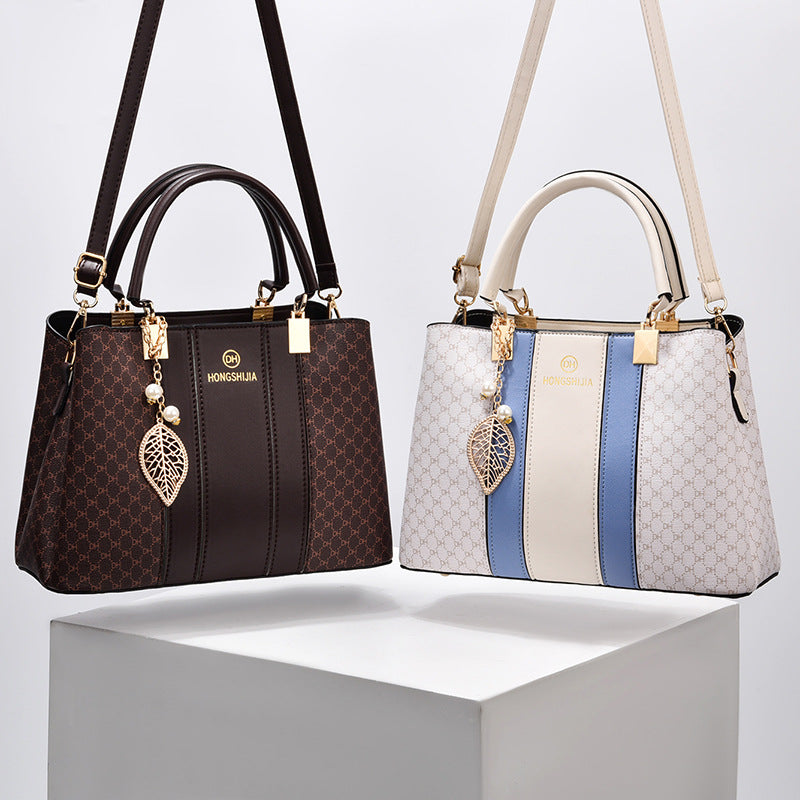 Women's Elegant Contrast Color And Versatile Crossbody Large Capacity Shoulder Handbag