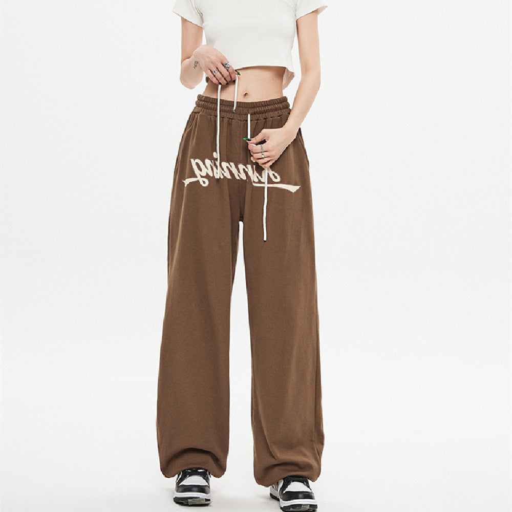 Women's Casual Brown Sports Pants