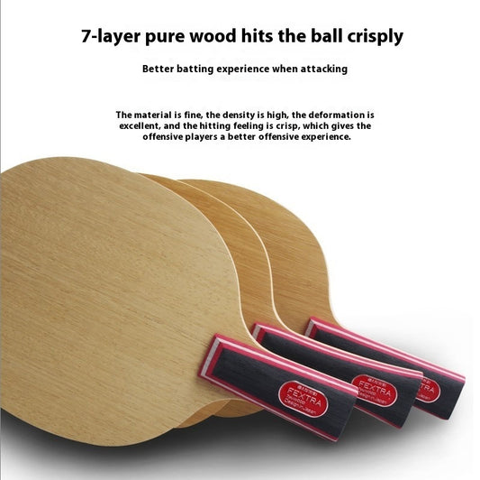 Table Tennis Racket Bottom Plate 7-layer Pure Wood Attack Type