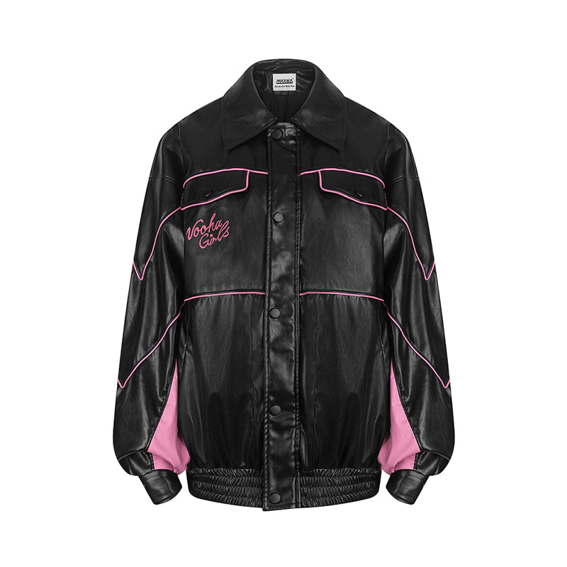 Contrasting Color Handsome All Match Oversize Women's Jacket