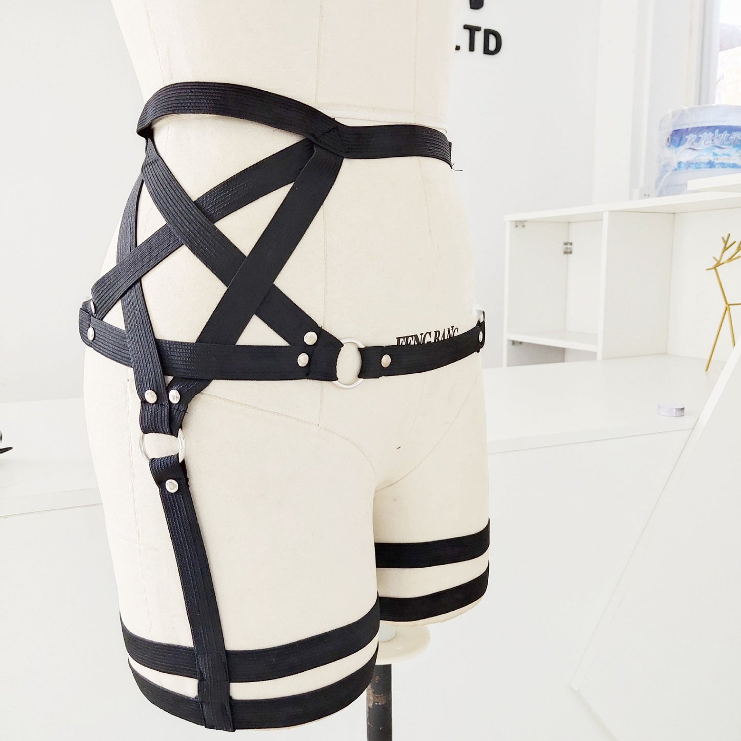 Harajuku style pentagram Gothic garter leg