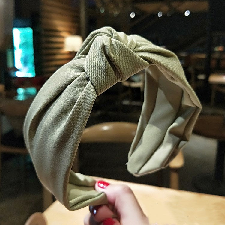 Vintage Fabric Wide-sided Knotted Cross Headband