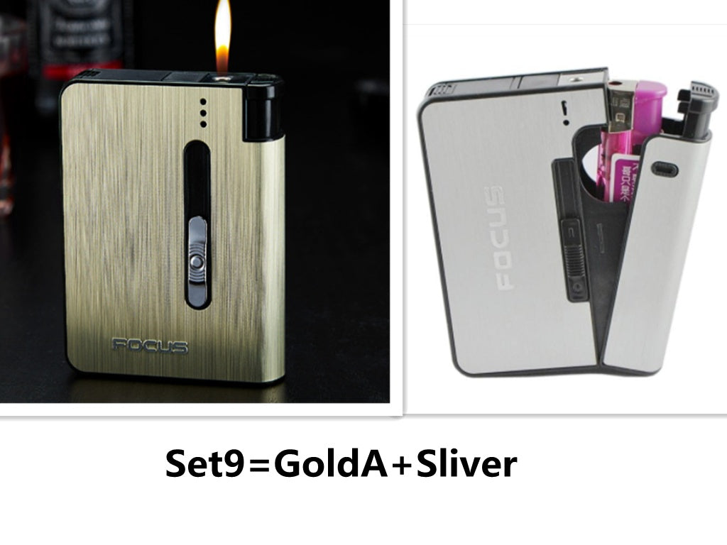 Aluminum alloy  flame automatic cigarette case