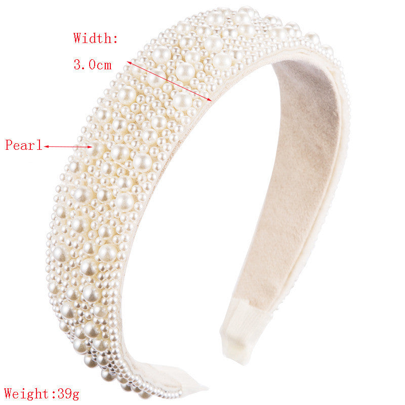 Bridal Retro Affordable Luxury Pearl Headband Hair Accessories