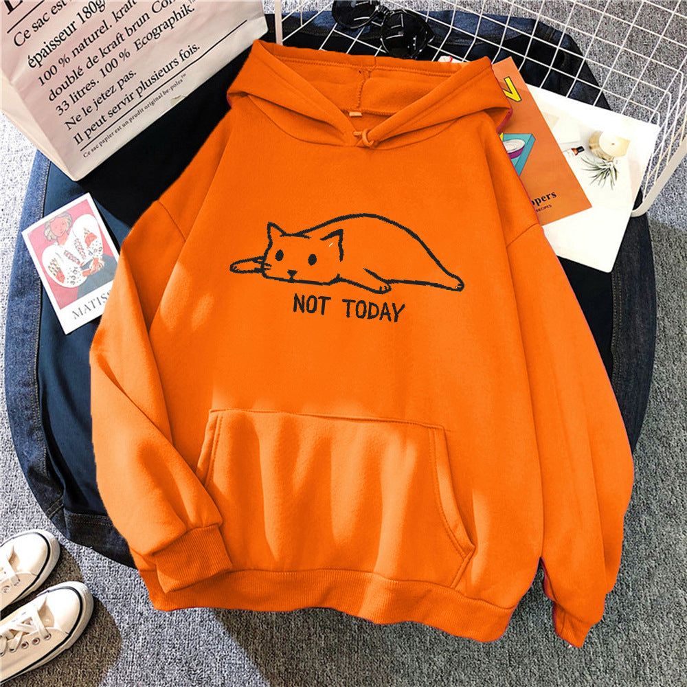 Cute Kitten Fleece Long Sleeve Sweater Hoodie