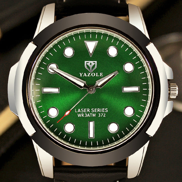 YAZOLE brand quartz watches, non mechanical men's sports watches, luminous green ghost series watches wholesale