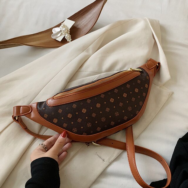 Niche High-end Western-style Print Messenger Bag