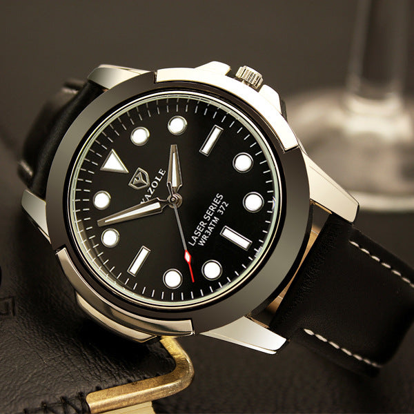 YAZOLE brand quartz watches, non mechanical men's sports watches, luminous green ghost series watches wholesale