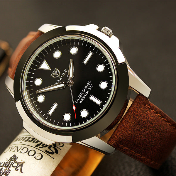 YAZOLE brand quartz watches, non mechanical men's sports watches, luminous green ghost series watches wholesale