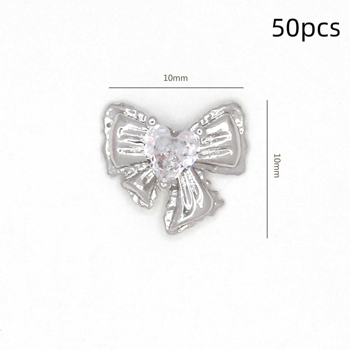 Bow Zircon Nail Ornament Zircon