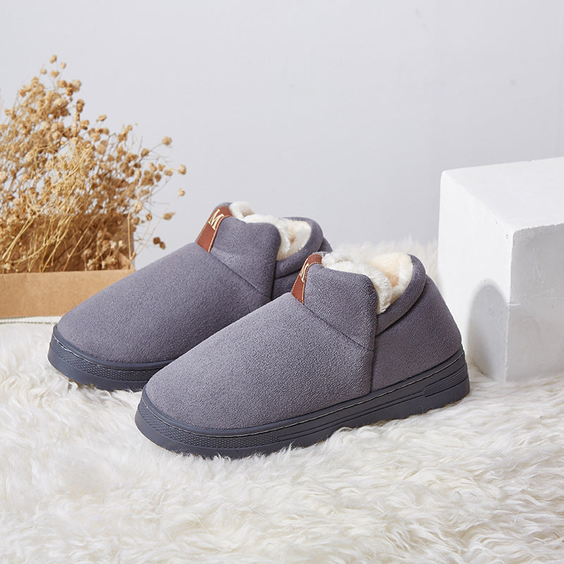 Hjemmesko til kvinder - pelssandaler varme vinterhjemmesko indendørs flade sko dame pelsplys hjemmesko til par Pantuflas Mujer