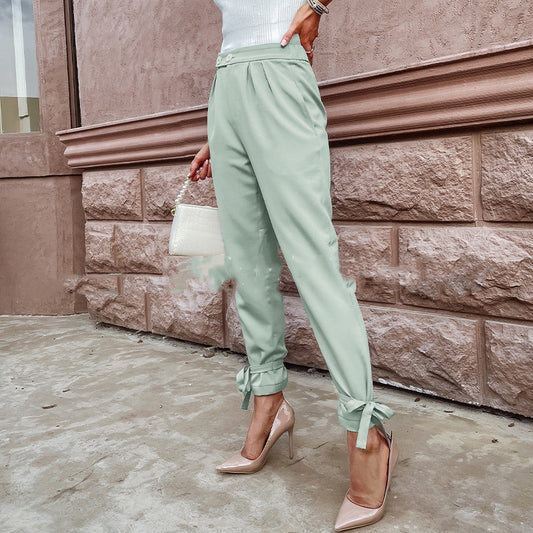 Women's Fashion Casual Trendy Lace-up Pants