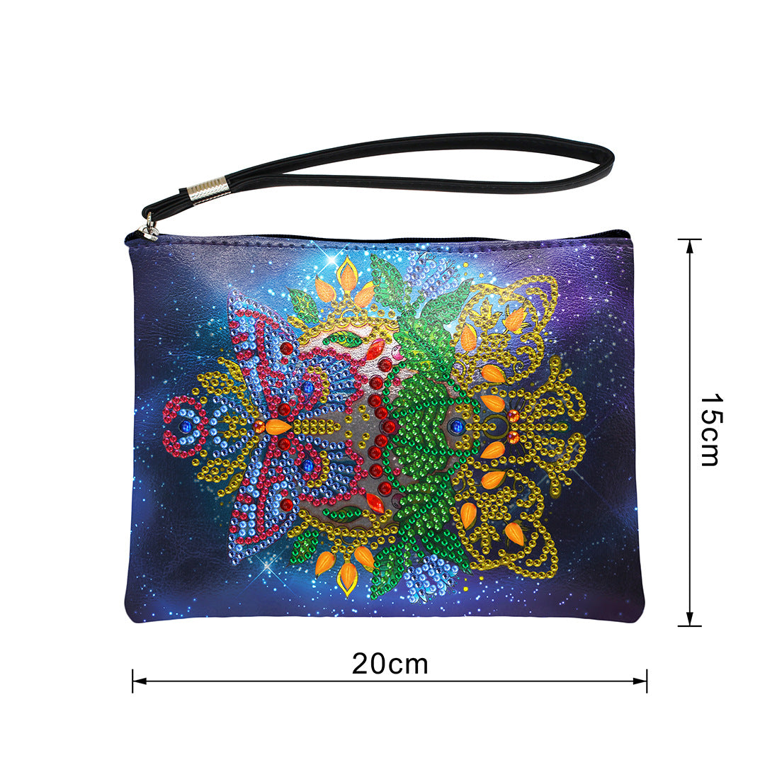 Diamond Drawing Cross DIY Wallet With Diamonds