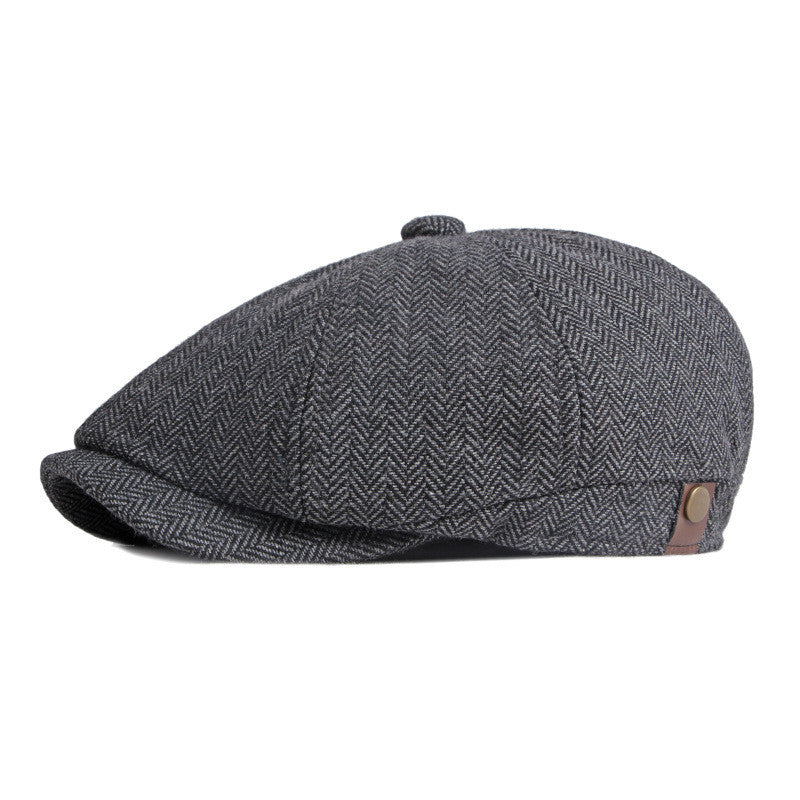 British Retro Octagonal Hat Men's Literary Leisure