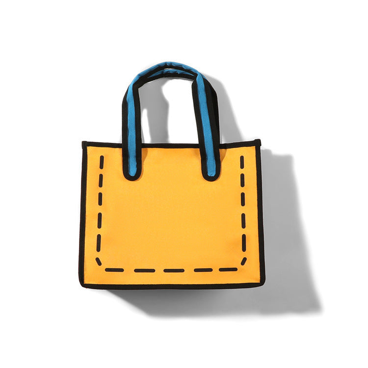 Fashion Trend With Solid Color Portable Tote Bag