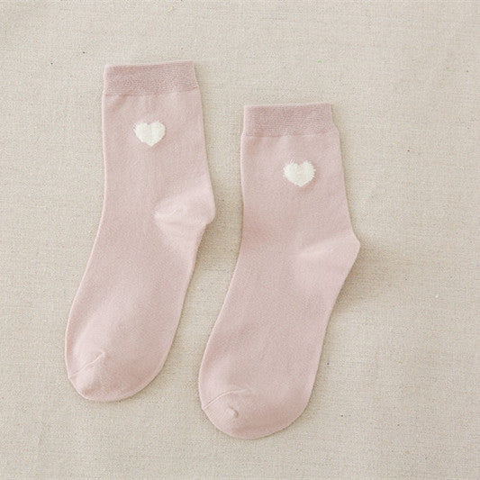 Women's Versatile Feather Yarn Love Cotton Socks