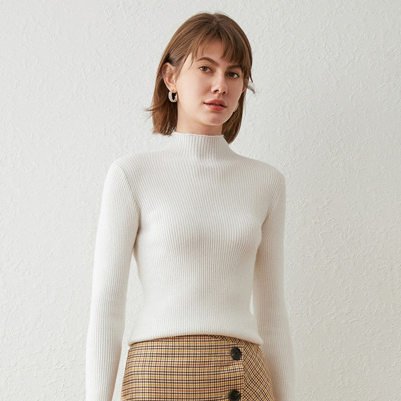 Sweater Women's Bottoming Shirt All-match Tight Slimming Long Sleeve Top