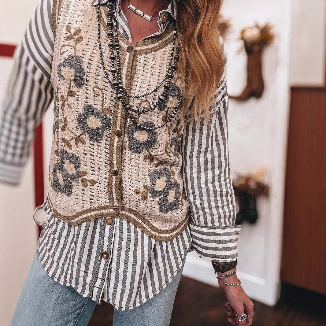 New Women's Hollowed-out Sleeveless Embroidered Cropped Vest Top