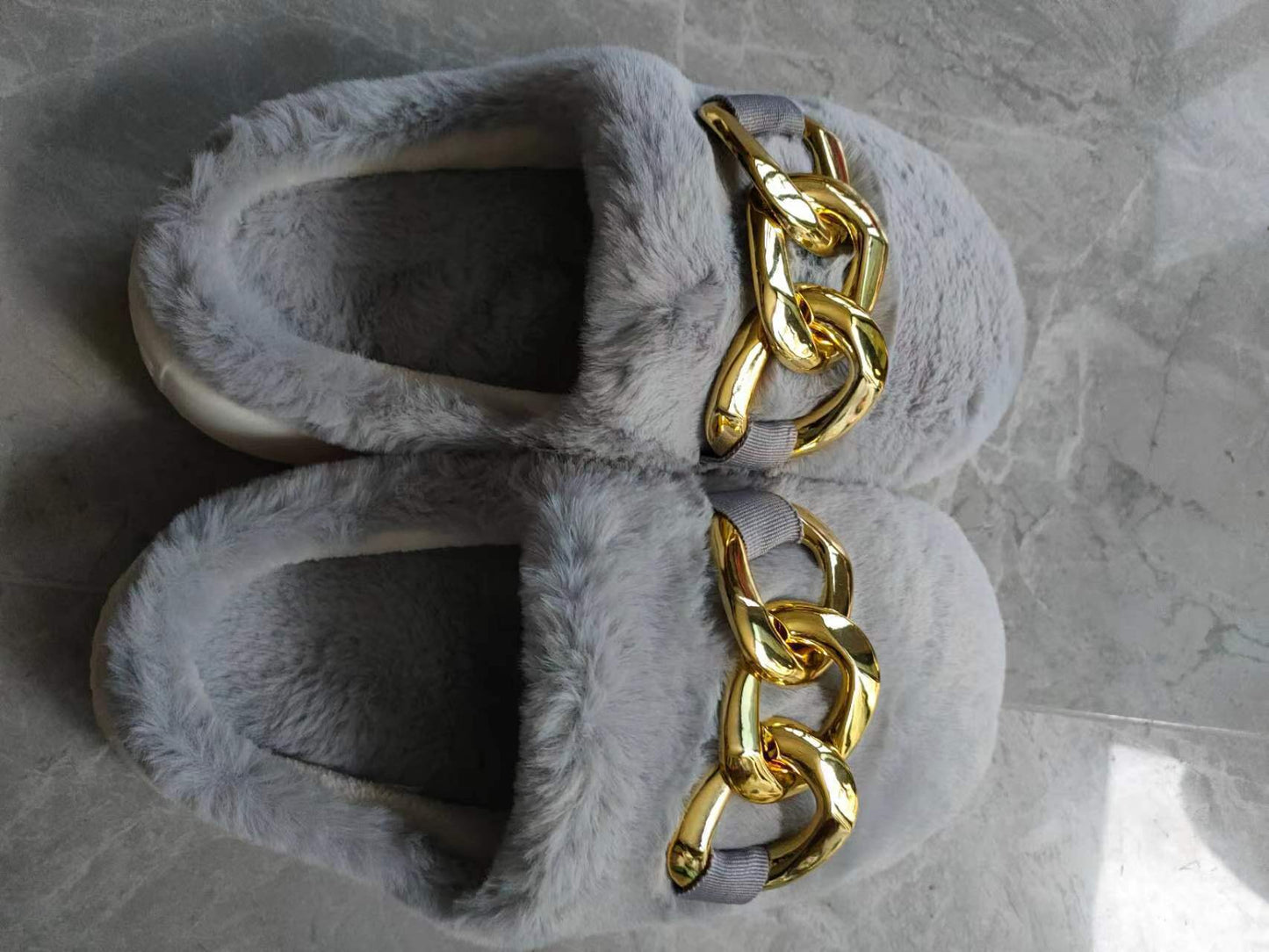Bunny Hair Baotou Plush Warm Home Slippers