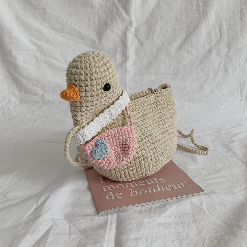 Hand-woven Bag Diy Self-made Material Cute Rushing Duck