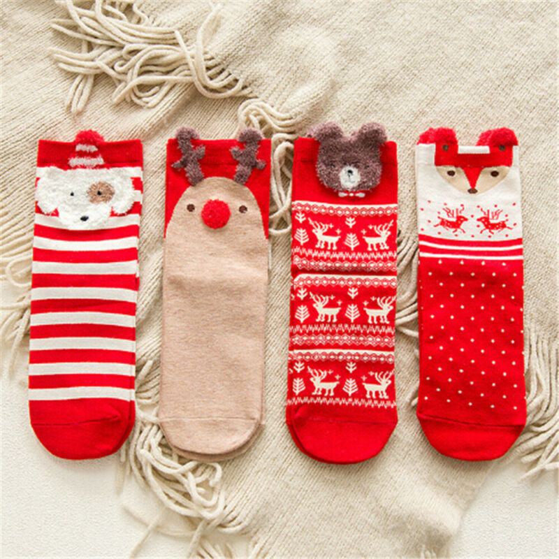 Colorful cotton red socks