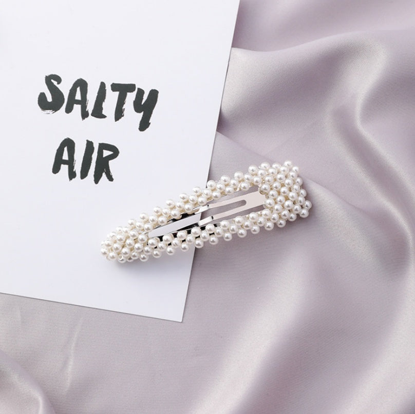 Retro pearl hairpin hairpin card clip girl bangs clip