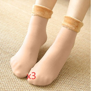 Plus velvet thick snow day warm floor socks autumn and winter in the tube home socks men socks couple socks