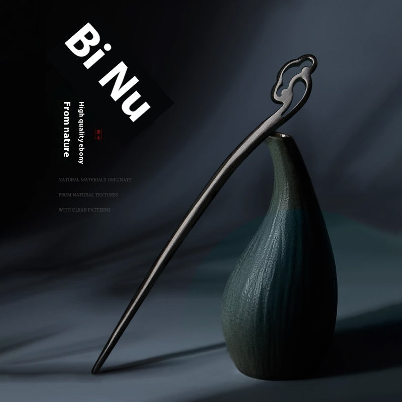 Women's Ancient Style Han Chinese Clothing Wooden Hairpin