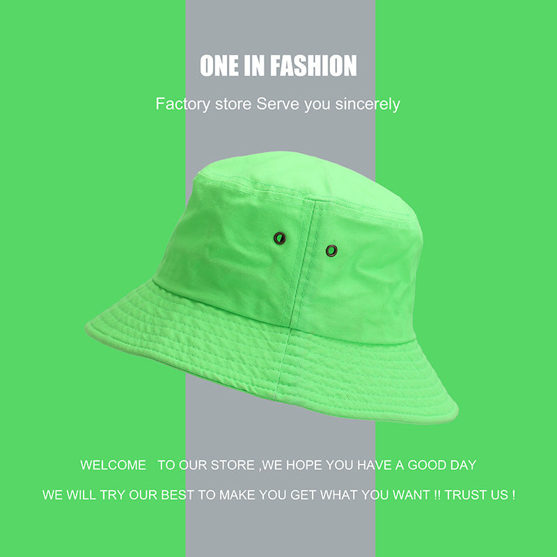 Female Fluorescent Sunscreen Fisherman Hat