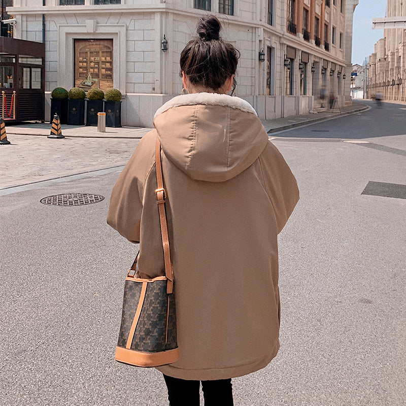 Loose Double-sided Padded Jacket Lamb Plush