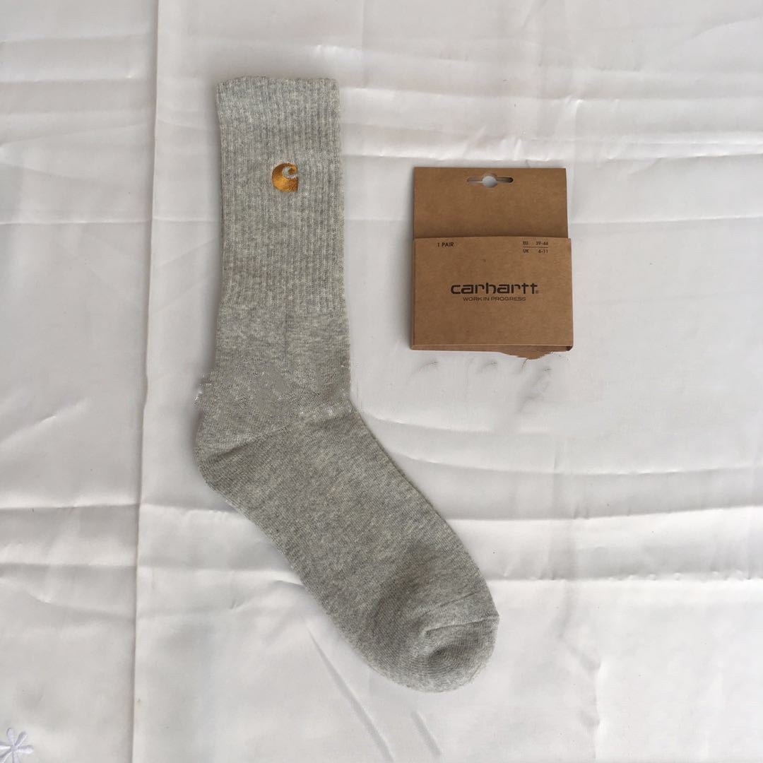 Mid-high tube gold label embroidery sports socks