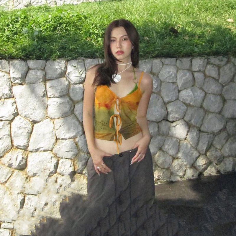 Niche Female Gradient Tie-dye Hot Girl Vest Top