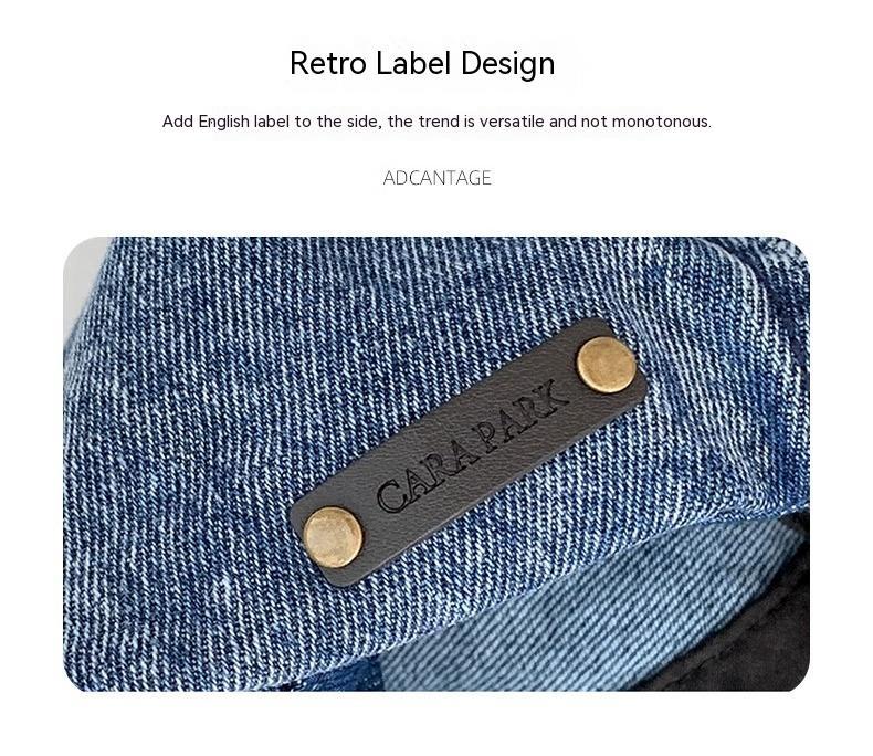 Denim Big Head Circumference Sun Protection Painter All-match Retro Octagonal Hat