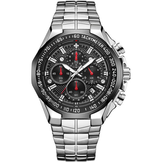 Steel band quartz waterproof watch