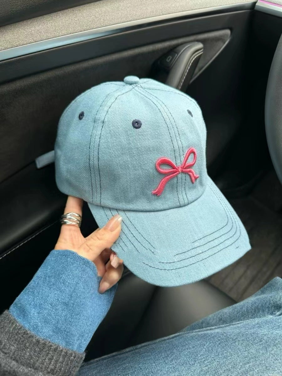 South Korea Ins Same Style Bow Baseball Cap Female