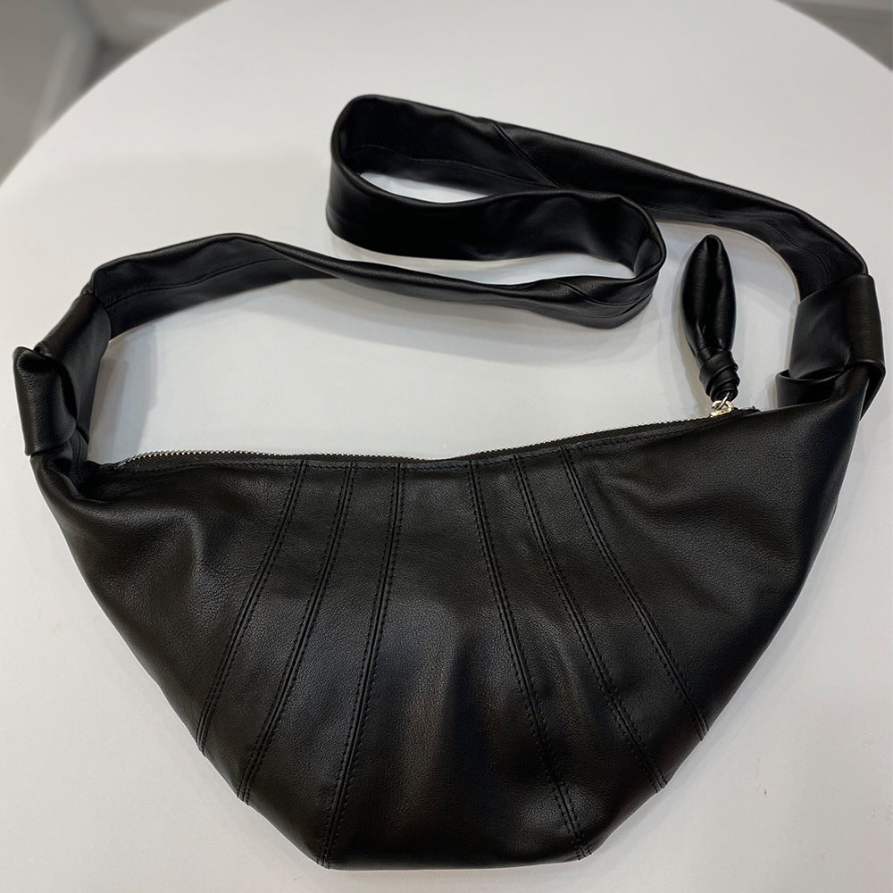 Women's Leather Armpit Retro Soft Chest Bag