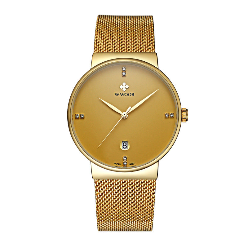 Mesh belt quartz men's watch simple waterproof watch