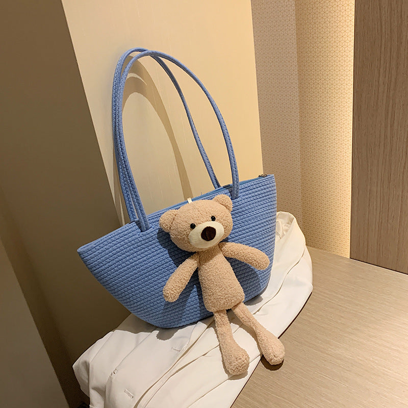 Woven Bag Large Capacity Cute Cotton And Linen