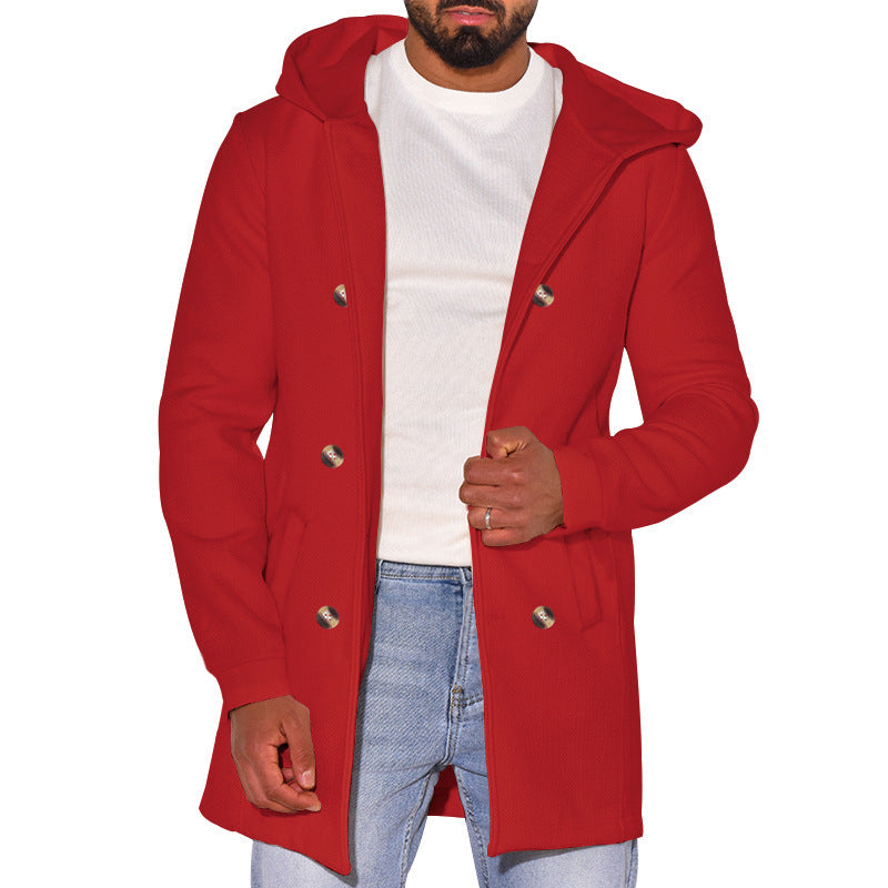Versatile Wool Coat Mens Trench Coat