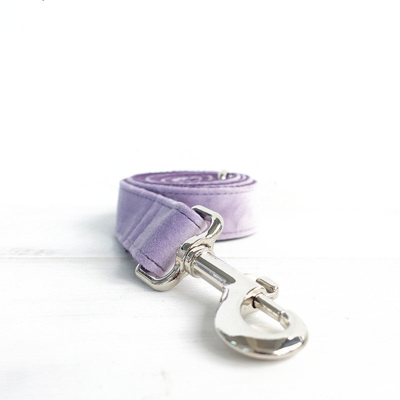 MUTTCO thick cashmere dog collar leash set