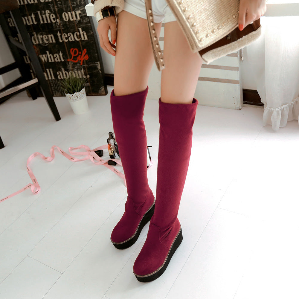 Winter Thick-soled Flat-bottom High Boots Tide